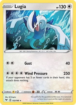 Image of Lugia 132/185  - Holofoil SWSH04 Vivid Voltage - Holo Rare