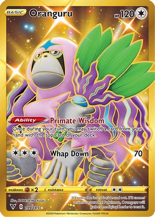 Image of Oranguru (Secret) 199/185  - Holofoil SWSH04 Vivid Voltage - Secret Rare
