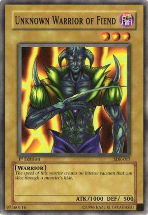 Image of Unknown Warrior of Fiend (SDK-017) - Starter Deck: Kaiba Unlimited
