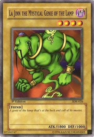 Image of La Jinn the Mystical Genie of the Lamp (SDK-026) - Starter Deck: Kaiba 1st Edition