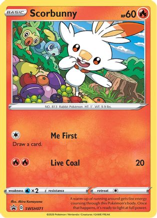 Image of Scorbunny SWSH071  - Holofoil SWSH Sword & Shield Promo Cards - Promo