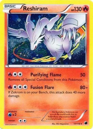 Image of Reshiram 017/116  - Holofoil Miscellaneous Cards & Products - Promo
