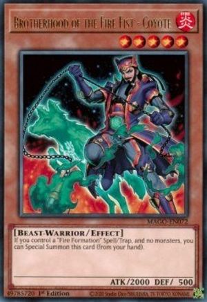 Image of Brotherhood of the Fire Fist - Coyote (MAGO-EN072) - Maximum Gold 1st Edition