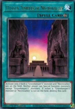 Image of Hidden Temples of Necrovalley (MAGO-EN087) - Maximum Gold 1st Edition