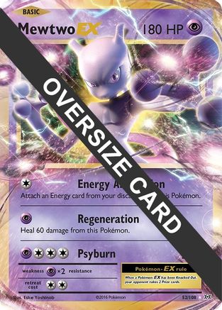 Image of Mewtwo EX 052/108  - Holofoil Jumbo Cards - Promo