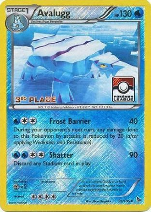 Image of Avalugg 031/106  - Reverse Holofoil League & Championship Cards - Promo