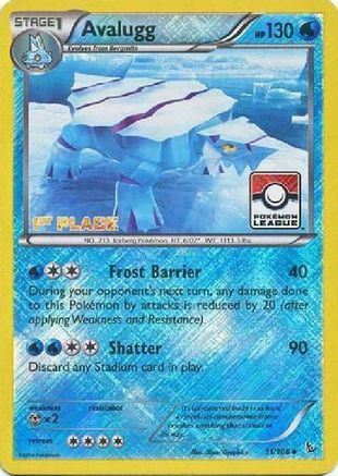 Image of Avalugg (Pokemon League) [1st Place] 031/106  - Reverse Holofoil League & Championship Cards - Promo