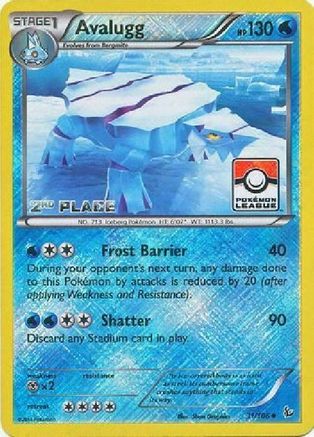 Image of Avalugg 031/106  - Reverse Holofoil League & Championship Cards - Promo