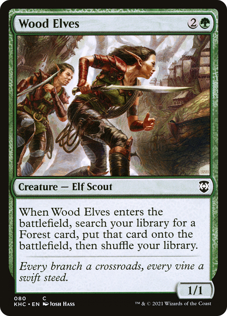 Image of Wood Elves (KHC-080) - Kaldheim Commander