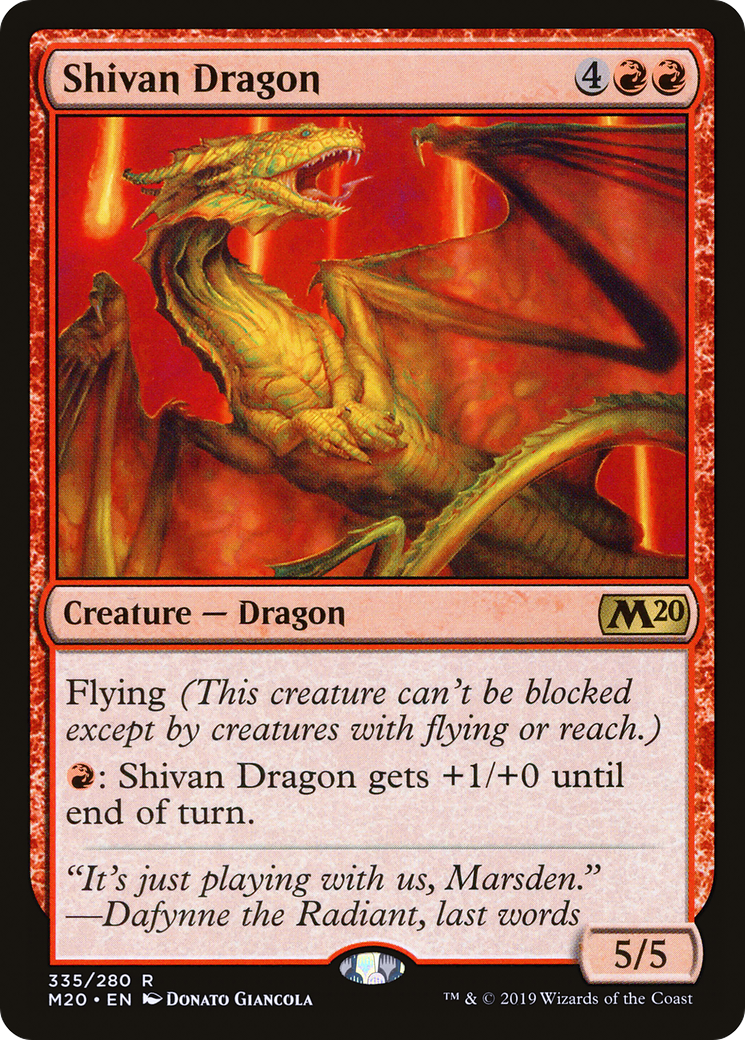 Image of Shivan Dragon (M20-335) - Core Set 2020