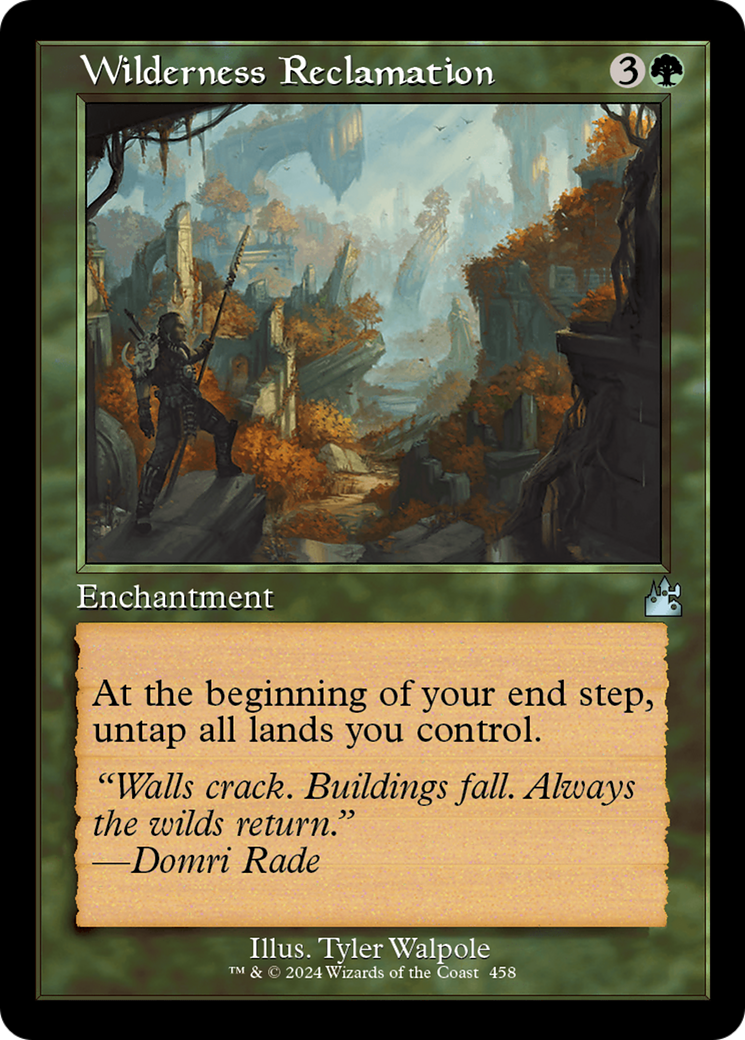 Image of Wilderness Reclamation (Retro Frame) (RVR-458) - Ravnica Remastered Foil