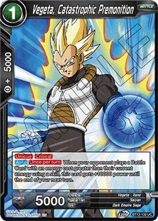 Image of Vegeta, Catastrophic Premonition (BT12-132) - Vicious Rejuvenation