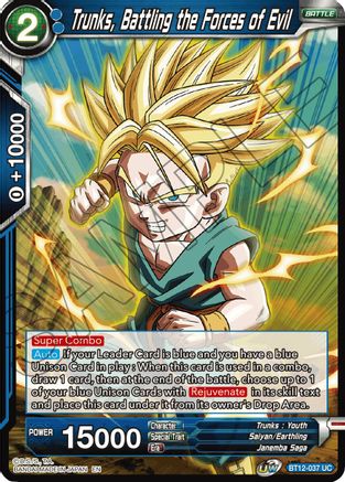 Image of Trunks, Battling the Forces of Evil (BT12-037) - Vicious Rejuvenation Foil