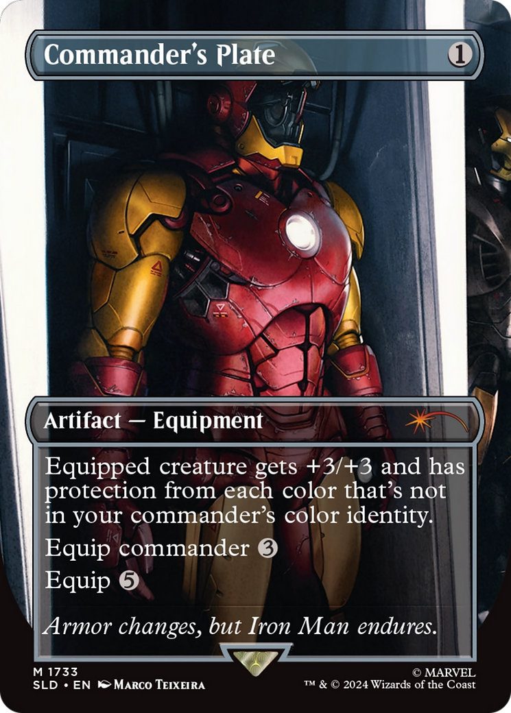 Image of Commander's Plate (SLD-1733) - Secret Lair Drop (Borderless) Foil