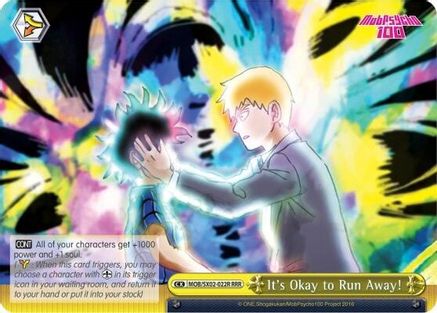 Image of It's Okay to Run Away! (RRR) (MOB/SX02-022R RRR) - Mob Psycho 100