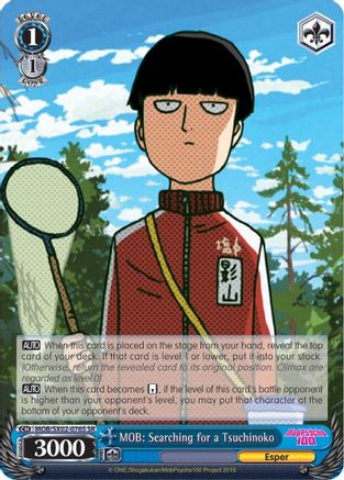 Image of MOB: Searching for a Tsuchinoko (SR) (MOB/SX02-076S SR) - Mob Psycho 100