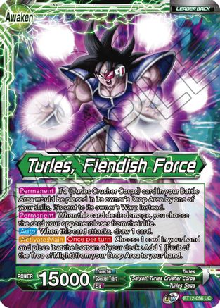 Image of Turles // Turles, Fiendish Force (BT12-056) - Vicious Rejuvenation Foil