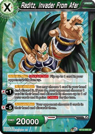 Image of Raditz, Invader From Afar (BT12-058) - Vicious Rejuvenation Foil