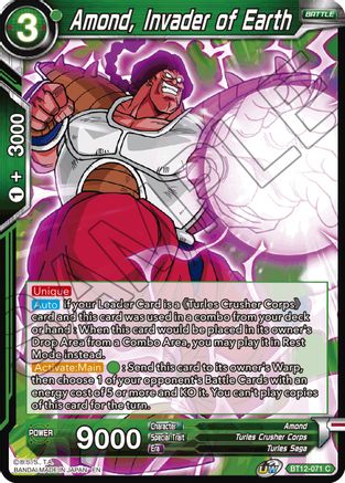 Image of Amond, Invader of Earth (BT12-071) - Vicious Rejuvenation