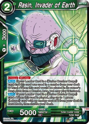 Image of Rasin, Invader of Earth (BT12-074) - Vicious Rejuvenation