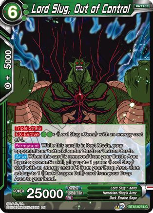 Image of Lord Slug, Out of Control (BT12-076) - Vicious Rejuvenation Foil