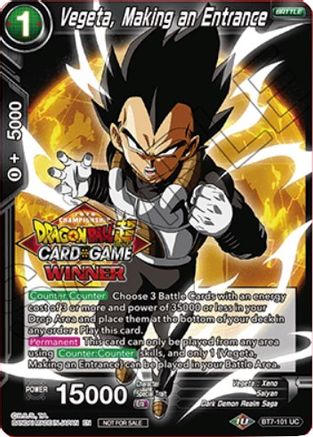 Image of Vegeta, Making an Entrance (Top 16 Winner) (BT7-101) - Tournament Promotion Cards
