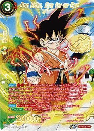 Image of Son Goku, Eye for an Eye (SPR) (BT12-005) - Vicious Rejuvenation