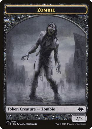 Image of Zombie // Golem Double-Sided Token (MH1-7 // 18) - Modern Horizons