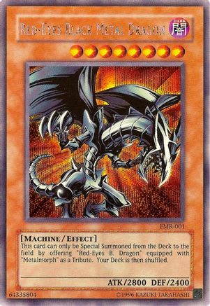 Image of Red-Eyes Black Metal Dragon (Forbidden Memories) (FMR-001) - Yu-Gi-Oh! Video Game Promotional Cards Limited