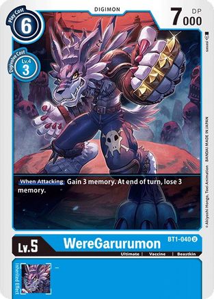 Image of WereGarurumon - BT1-040 (BT1-040) - Release Special Booster 1.0