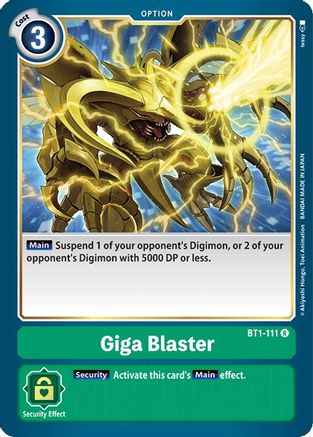 Image of Giga Blaster (BT1-111) - Release Special Booster 1.0