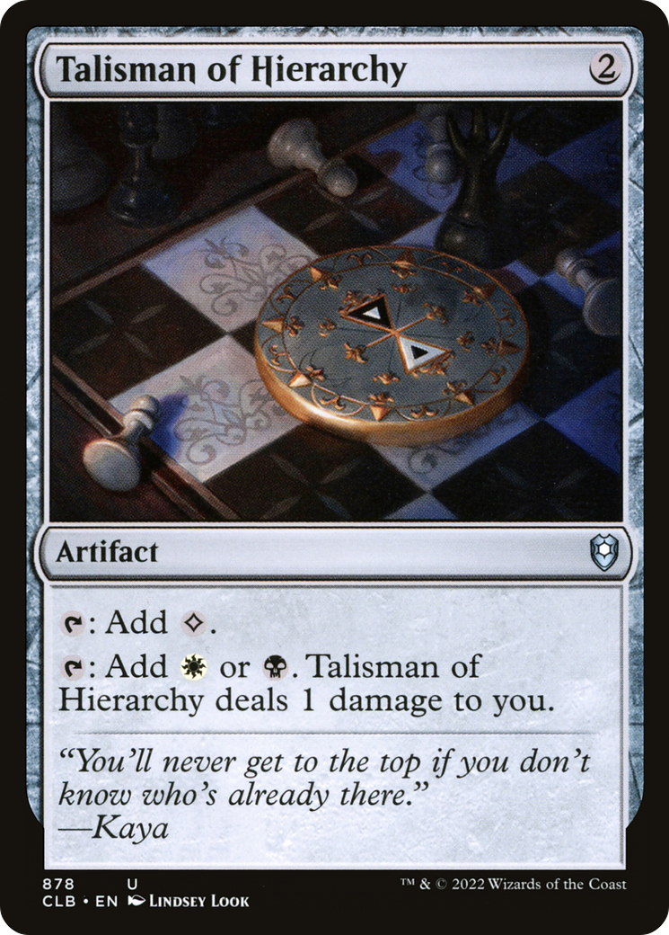 Image of Talisman of Hierarchy (CLB-878) - Commander Legends: Battle for Baldur's Gate