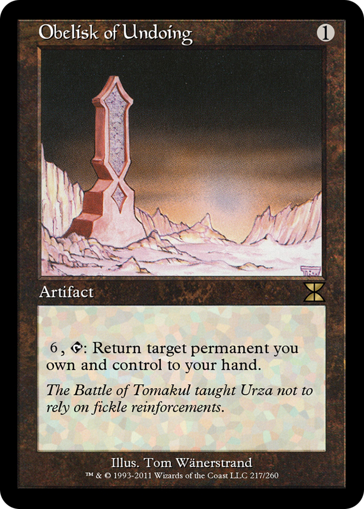 Image of Obelisk of Undoing (ME4-217) - Masters Edition IV Foil
