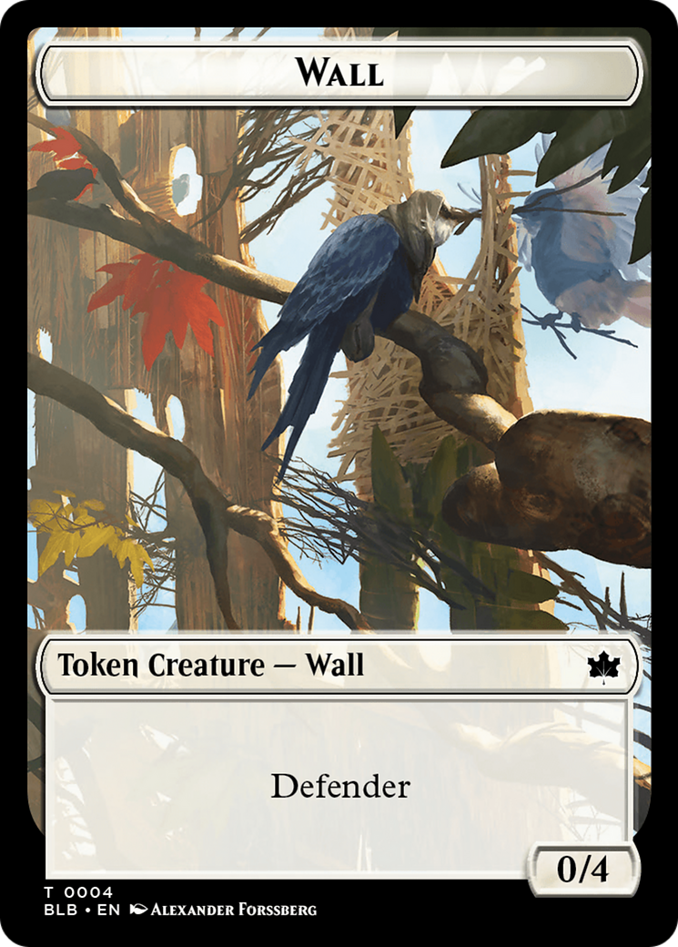 Image of Wall Token (BLB-004) - Bloomburrow Tokens