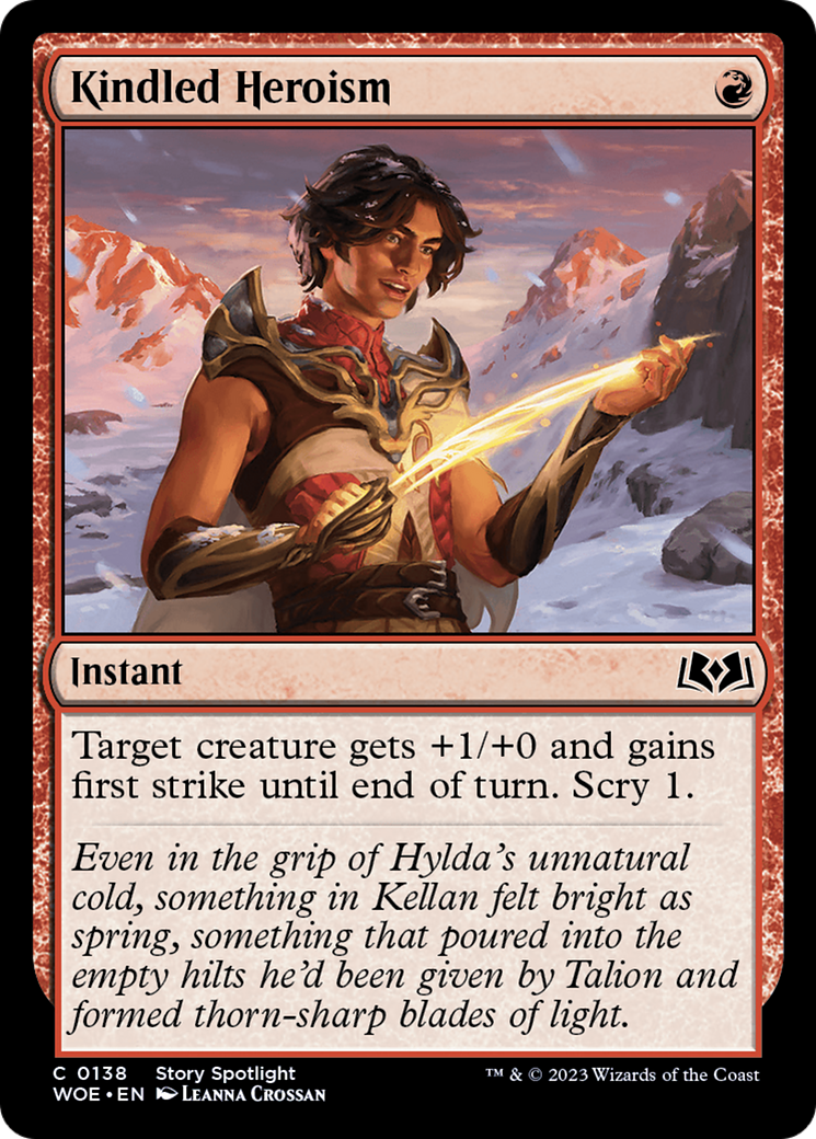 Image of Kindled Heroism (WOE-138) - Wilds of Eldraine