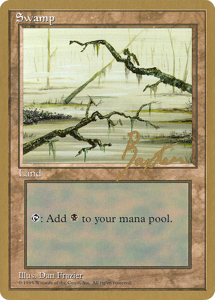 Image of Swamp (B) - 1996 George Baxter (4ED) (WCD-) - Pro Tour Collector Set