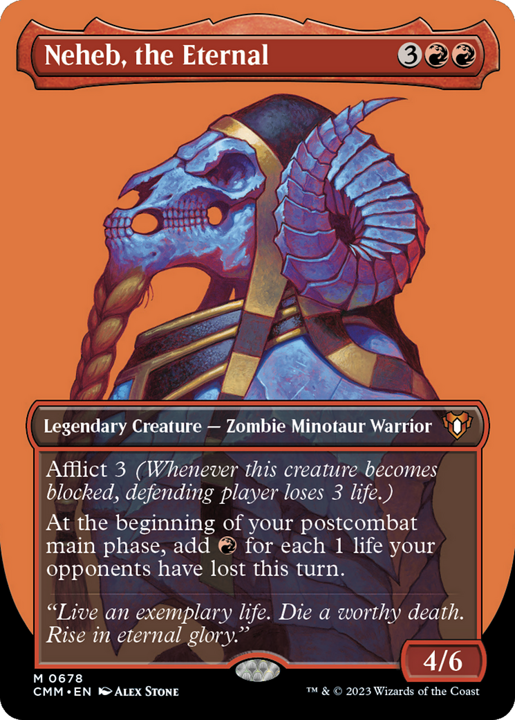 Image of Neheb, the Eternal (Borderless) (CMM-678) - Commander Masters (Borderless) Foil