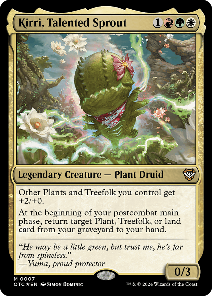 Image of Kirri, Talented Sprout (OTC-007) - Outlaws of Thunder Junction Commander Foil