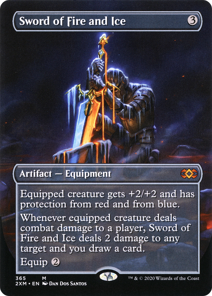 Image of Sword of Fire and Ice (Borderless) (2XM-365) - Double Masters (Borderless) Foil
