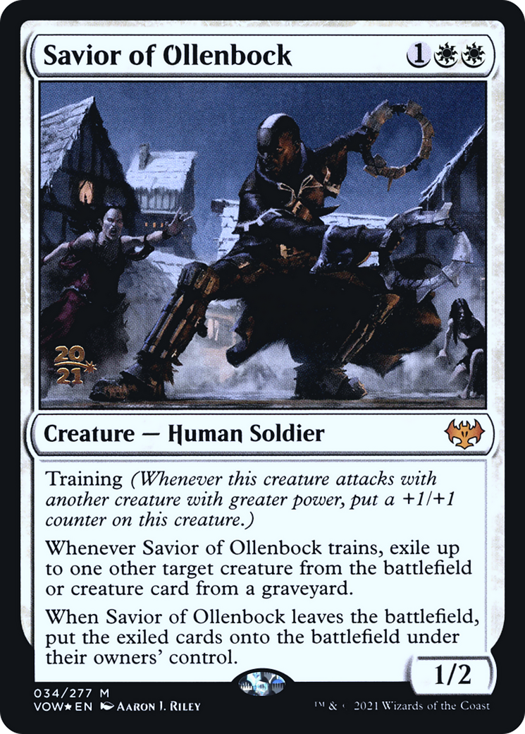 Image of Savior of Ollenbock (PRE-34S) - Innistrad: Crimson Vow Promos Foil