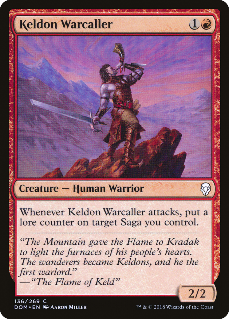 Image of Keldon Warcaller (DOM-136) - Dominaria Foil