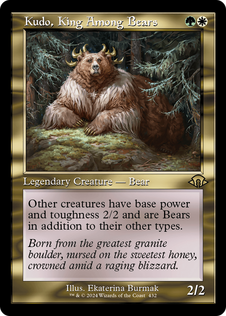Image of Kudo, King Among Bears (Retro Frame) (MH3-432) - Modern Horizons 3 Foil