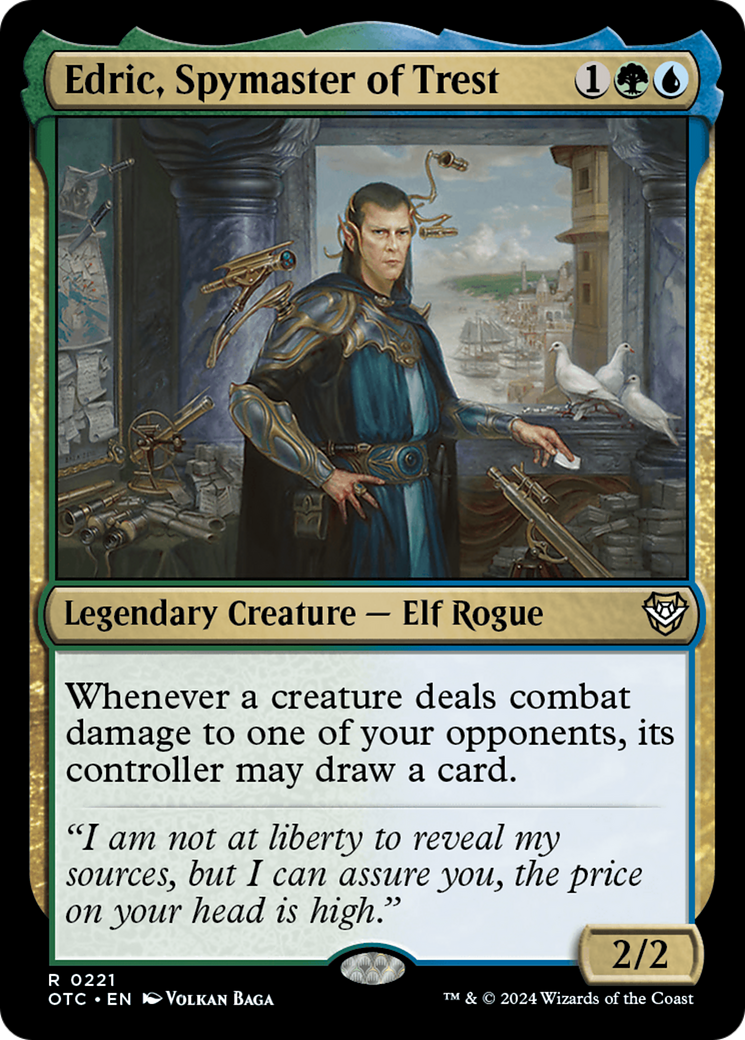 Image of Edric, Spymaster of Trest (OTC-221) - Outlaws of Thunder Junction Commander