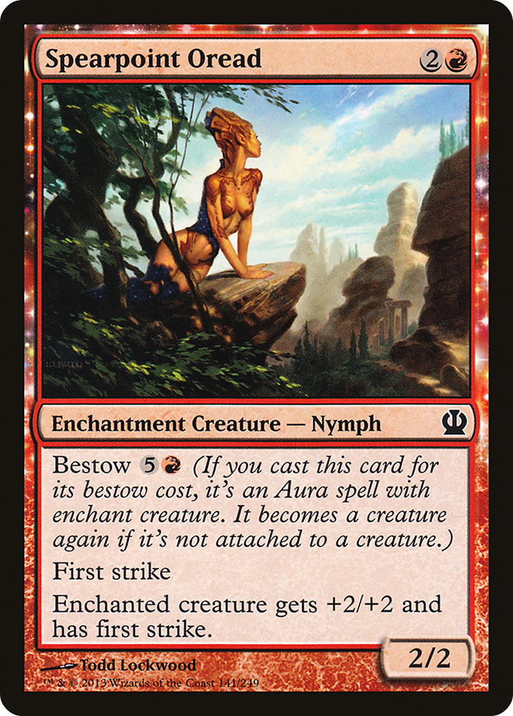Image of Spearpoint Oread (THS-141) - Theros: (enchantment) Foil
