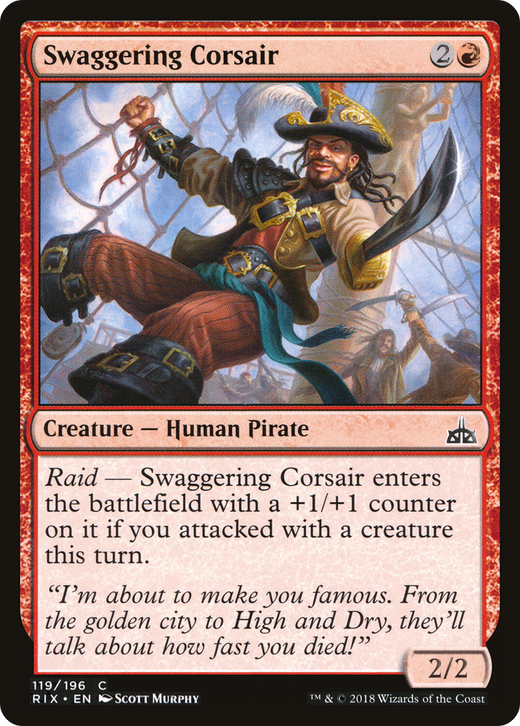 Image of Swaggering Corsair (RIX-119) - Rivals of Ixalan Foil