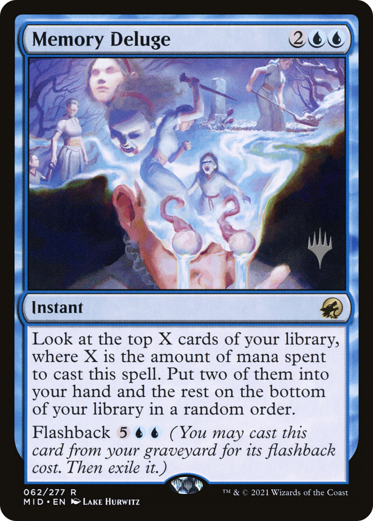 Image of Memory Deluge (PPMID-062) - Innistrad: Midnight Hunt Promos Foil