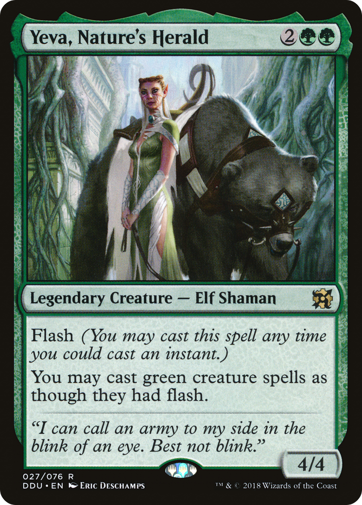 Image of Yeva, Nature's Herald (DDU-027) - Duel Decks: Elves vs. Inventors