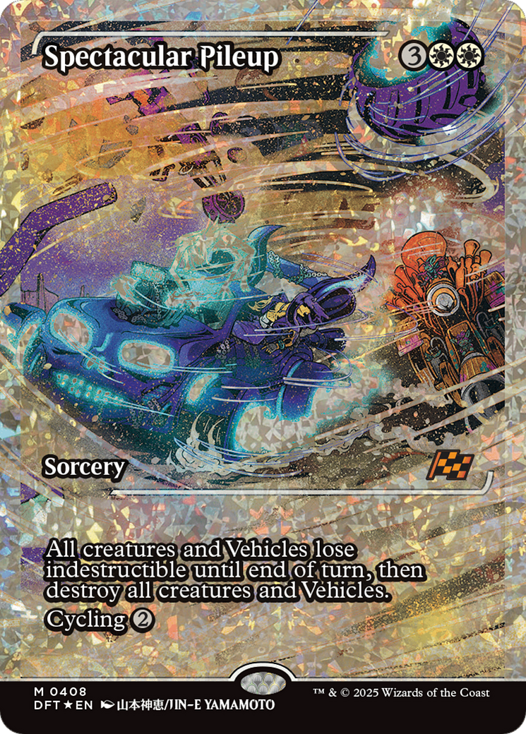 Image of Spectacular Pileup (Showcase) (Fracture Foil) (DFT-408) - Aetherdrift: (Showcase) Foil