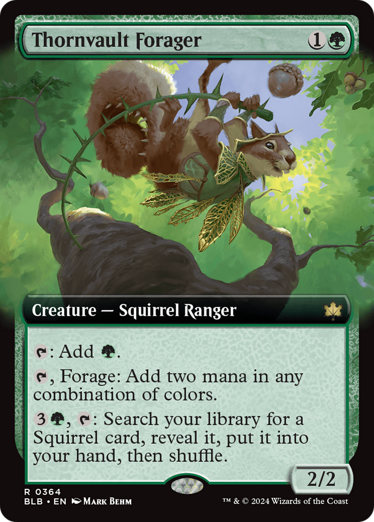 Image of Thornvault Forager (Extended Art) (BLB-364) - Bloomburrow: (Extended Art) Foil
