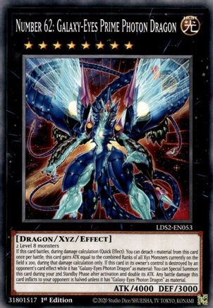 Image of Number 62: Galaxy-Eyes Prime Photon Dragon (LDS2-EN053) - Legendary Duelists: Season 2 1st Edition